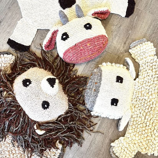 Baby Organic Wool Play Mat + Nursery Rug | Cow finn + emma