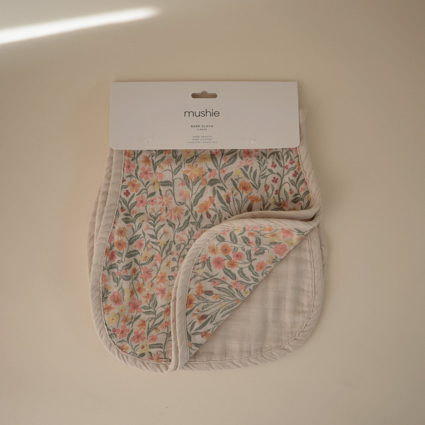 Baby Organic Cotton Muslin Burp Cloth 2-Pack Mushie