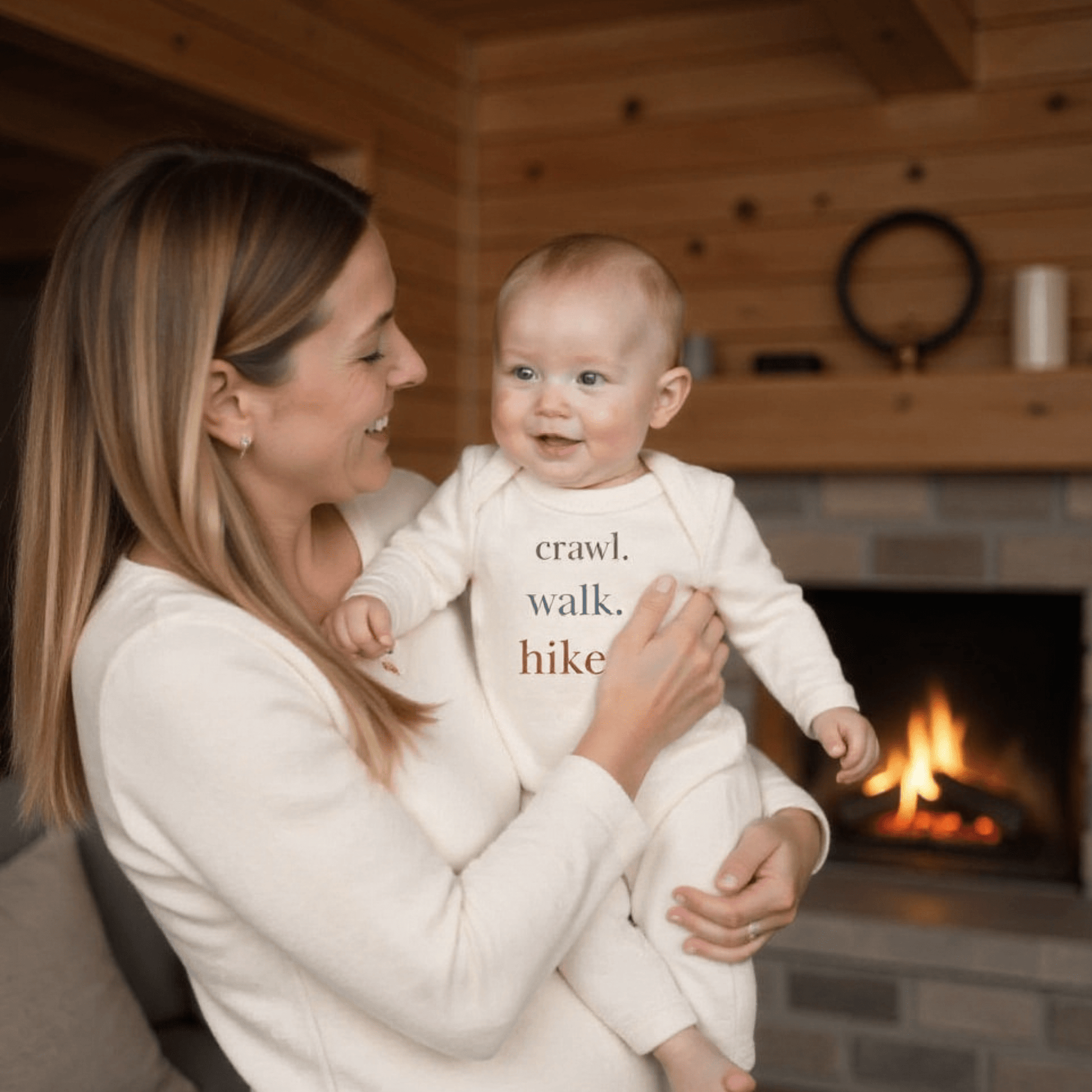 Baby graphic bodysuit | crawl walk hike finn + emma