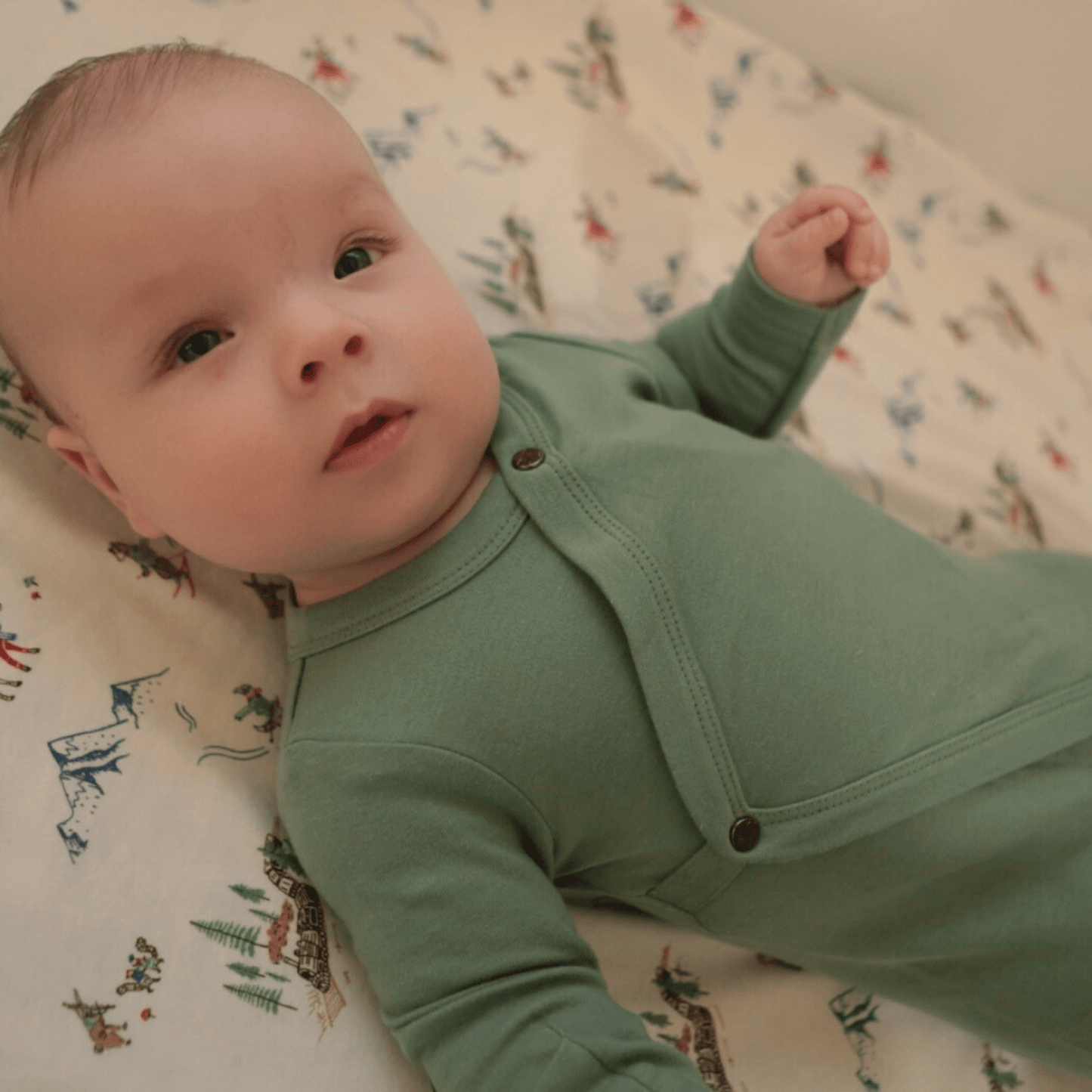 Baby 2 pc.  footie set | Red and Green finn + emma