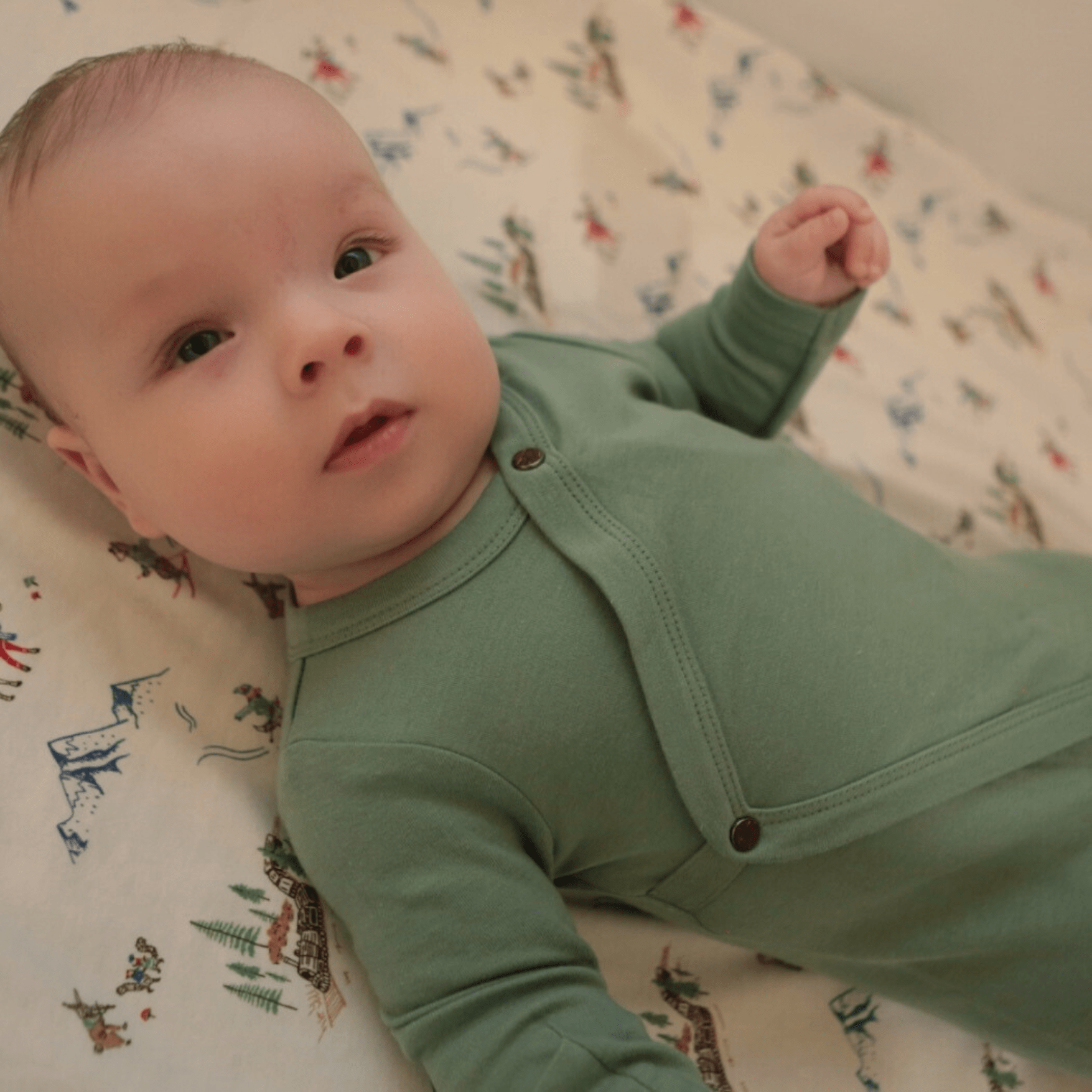 Baby 2 pc.  footie set | Red and Green finn + emma