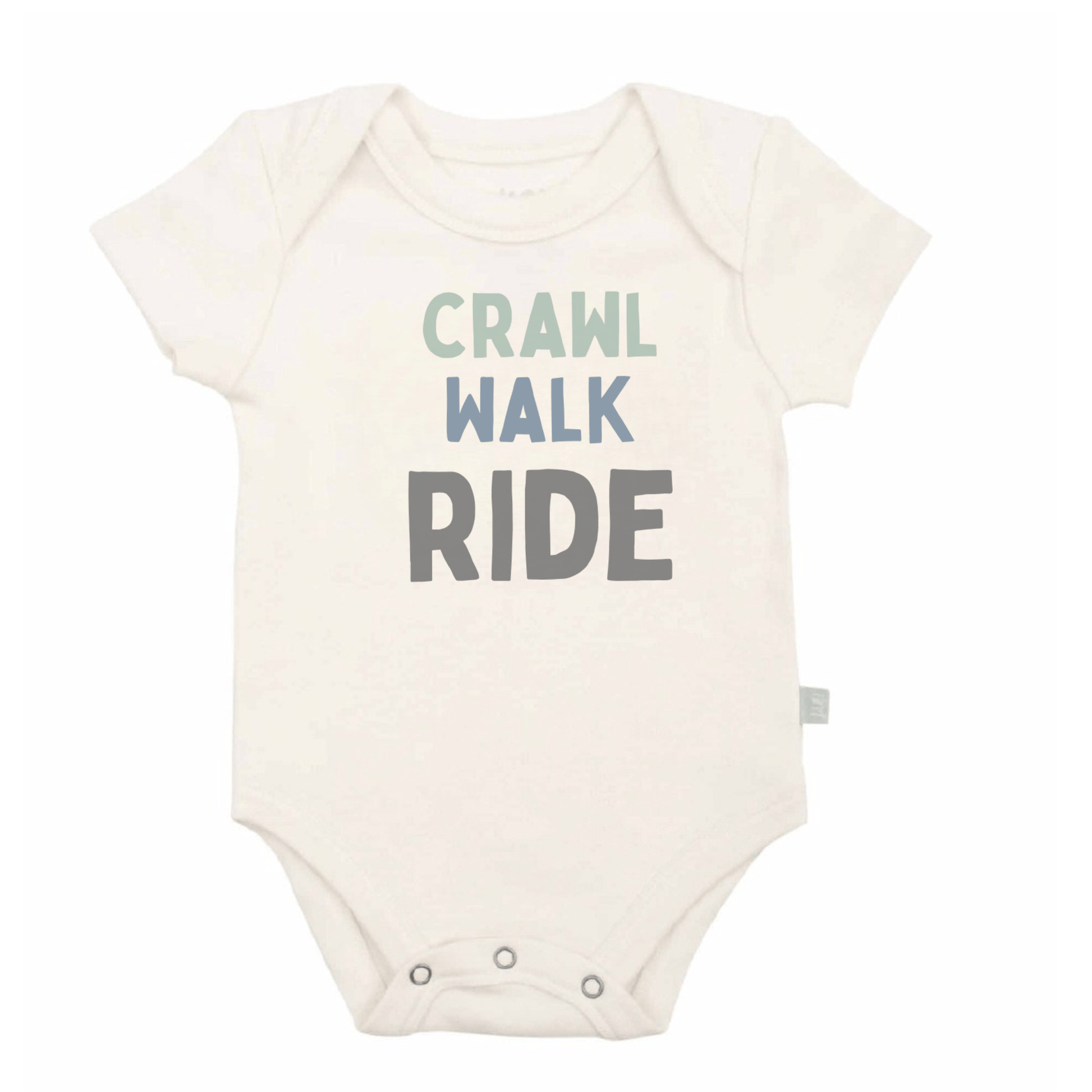 Baby graphic bodysuit |crawl walk ride finn + emma