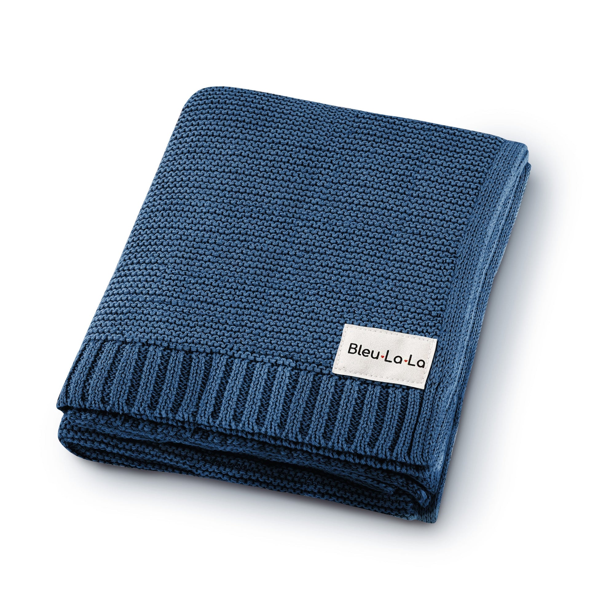 Baby Heritage Knit - 100% Organic Cotton Luxury Knit Baby Swaddle Bleu La La