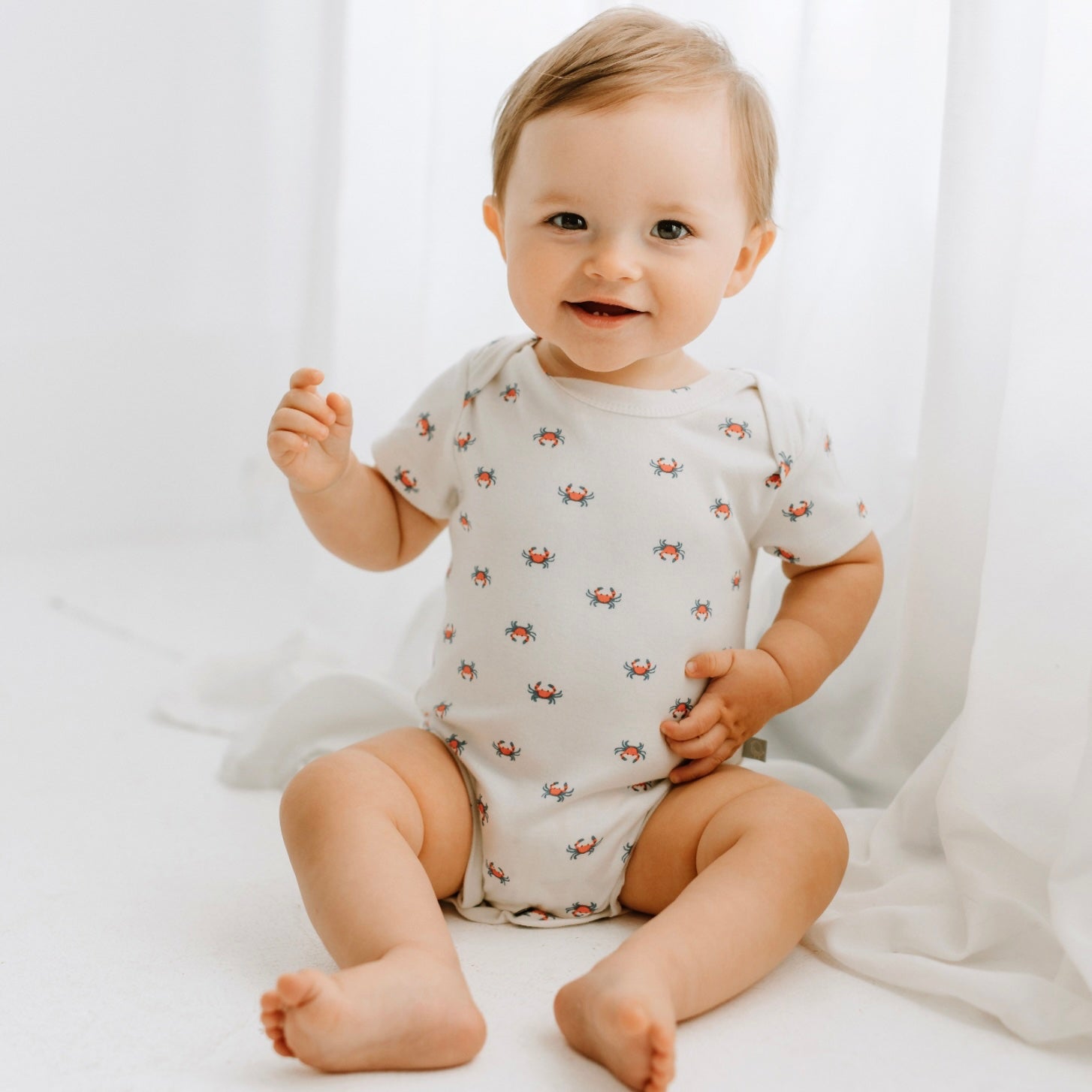 Baby lap bodysuit | crab finn + emma
