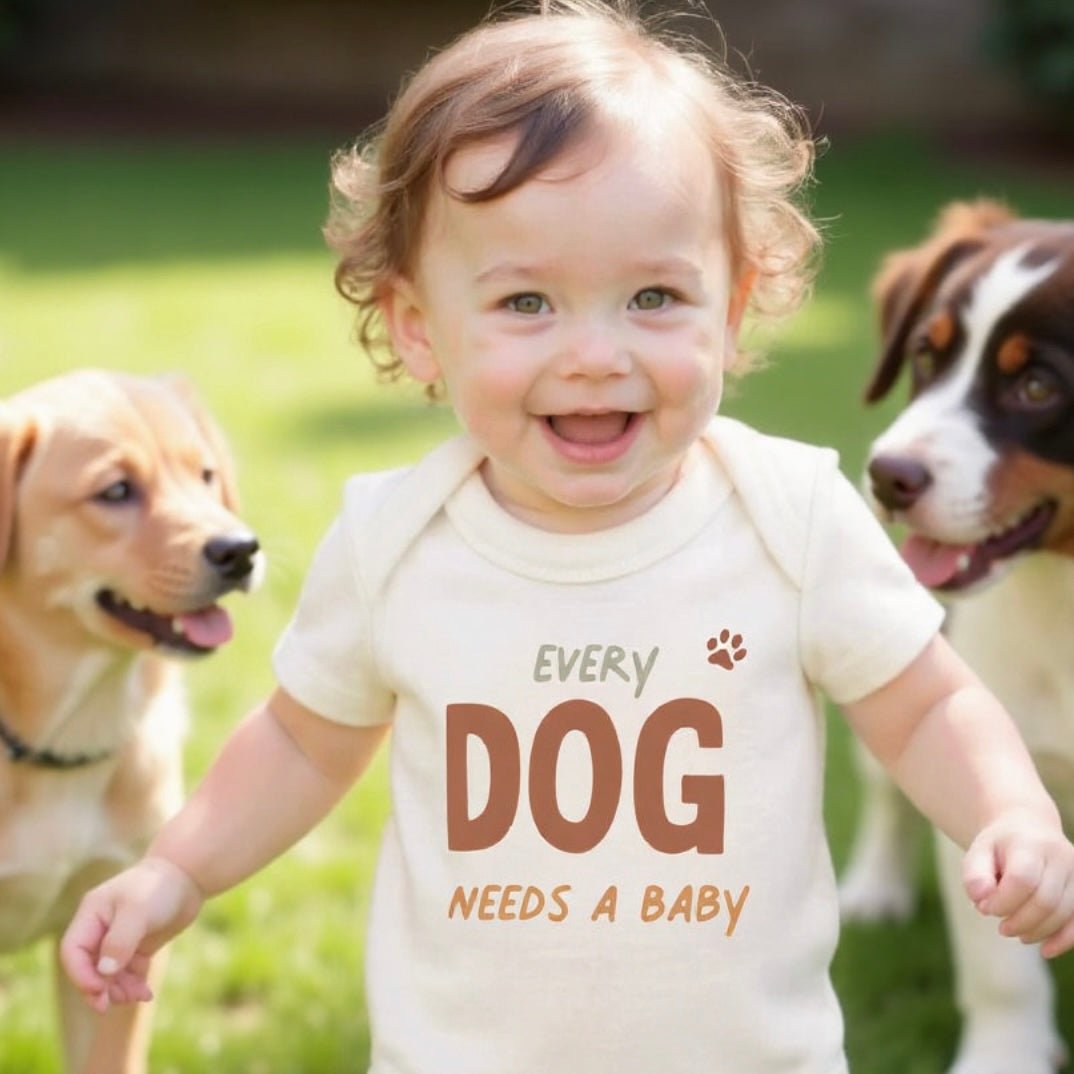 Baby graphic bodysuit |Every Dog Needs A Baby finn + emma