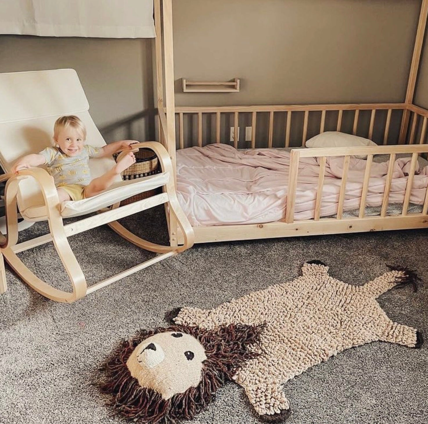 Baby Organic Wool Play Mat + Nursery Rug  | Lion finn + emma