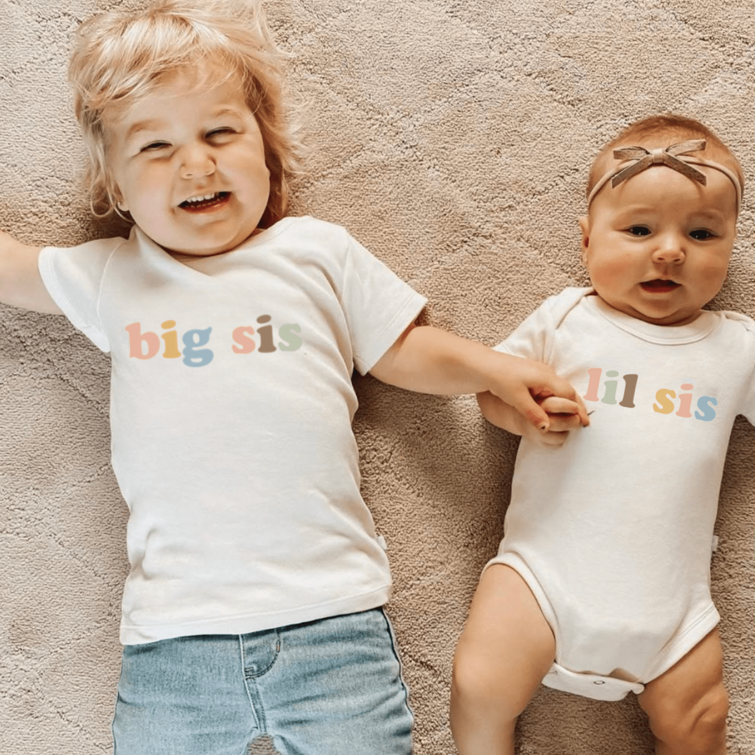 Baby graphic bodysuit | lil sis desert bloom Finn + Emma