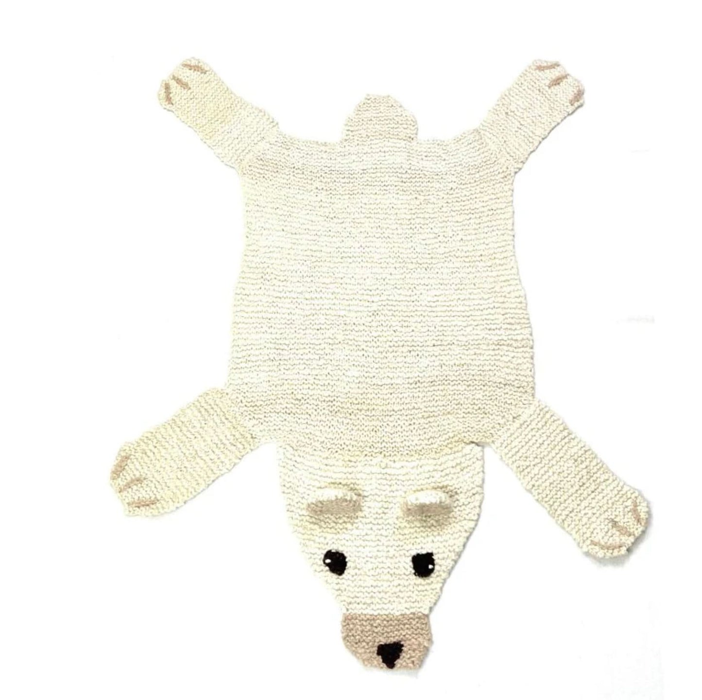 Baby Organic Wool Play Mat + Nursery Rug  | Polar Bear finn + emma