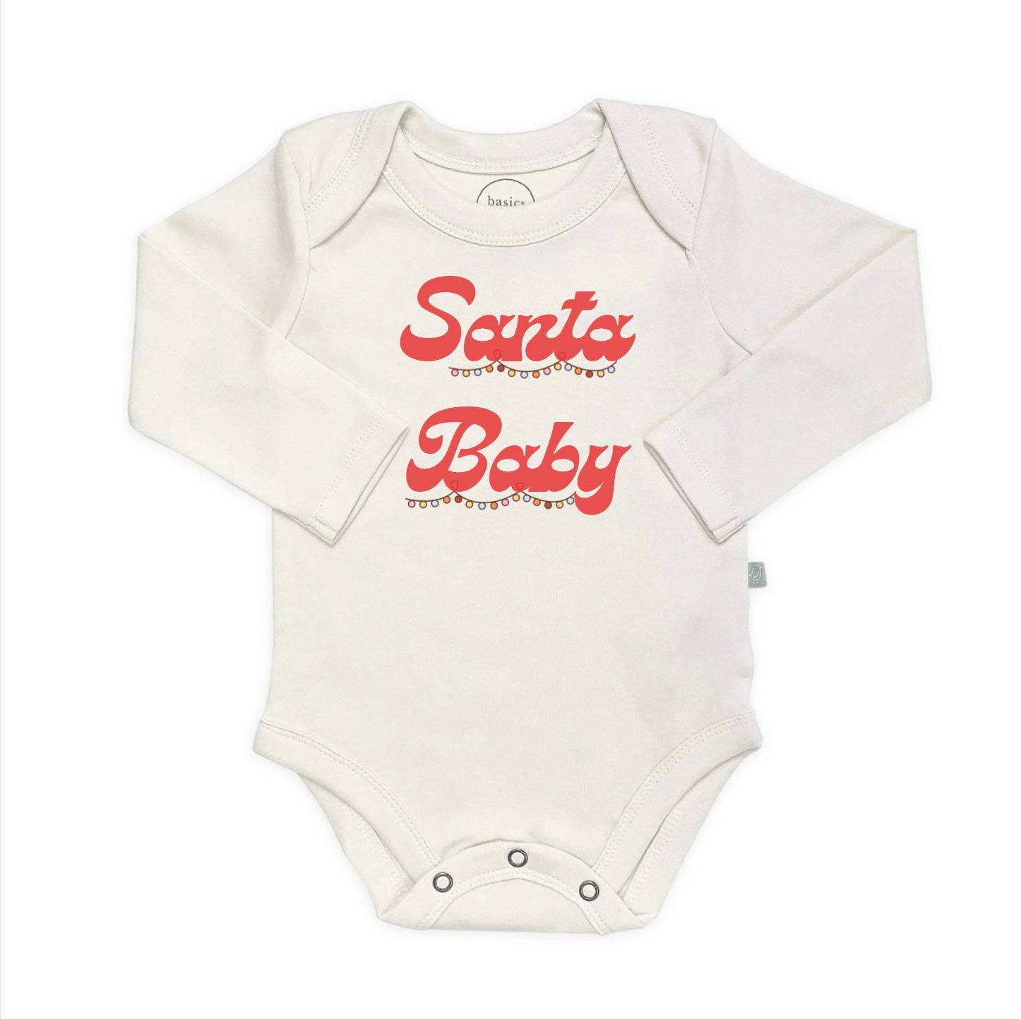 Baby long sleeve graphic bodysuit | Santa Baby finn + emma