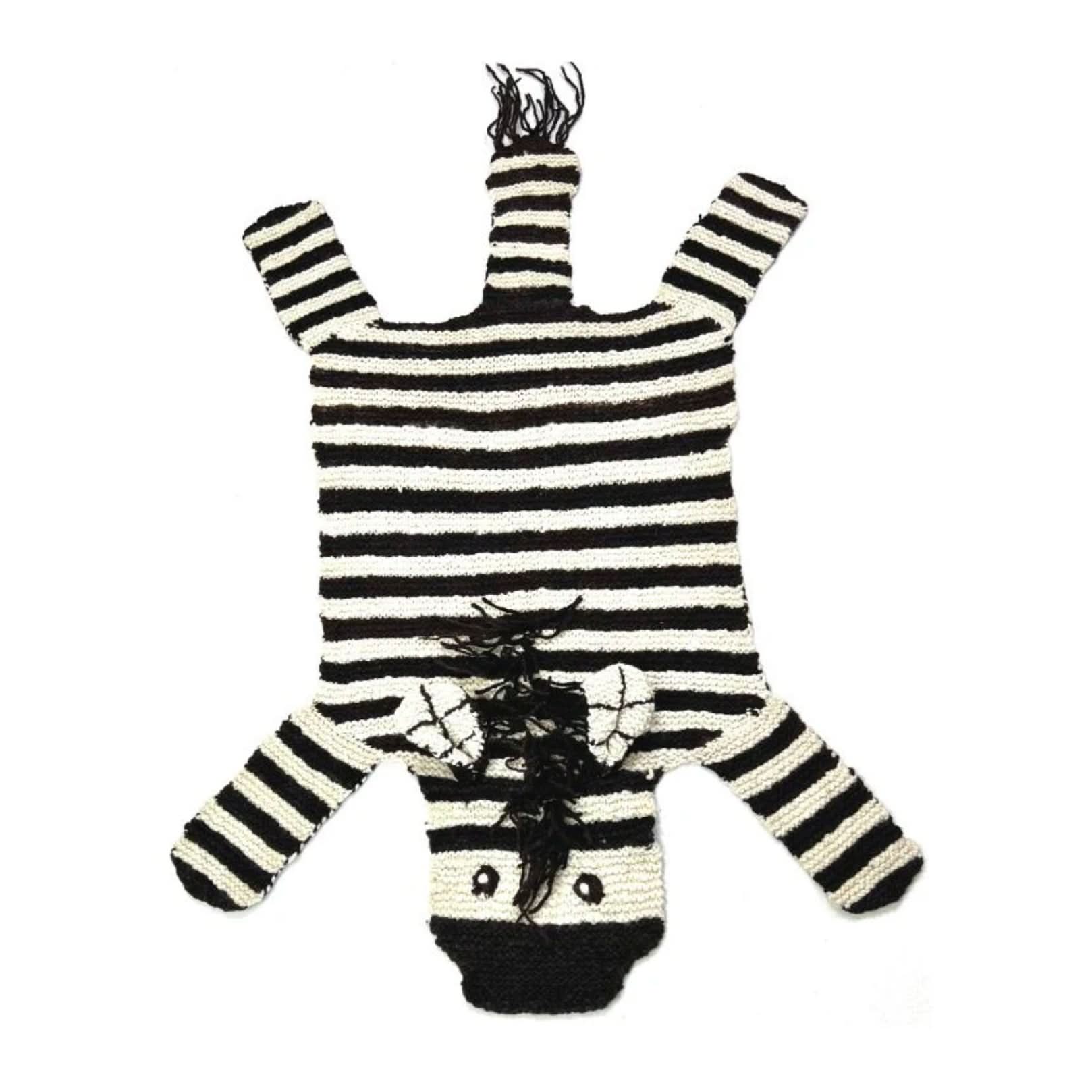 Baby Organic Wool Play Mat + Nursery Rug  | Zebra finn + emma