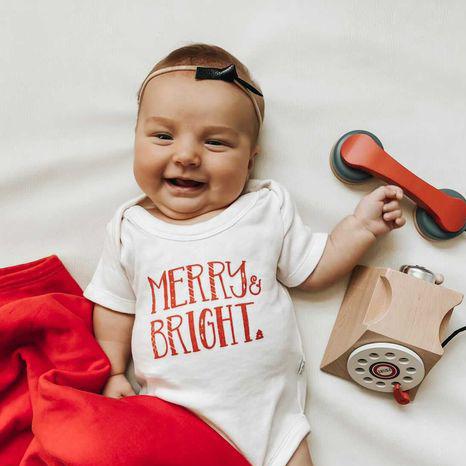 Baby graphic bodysuit | merry & bright finn + emma