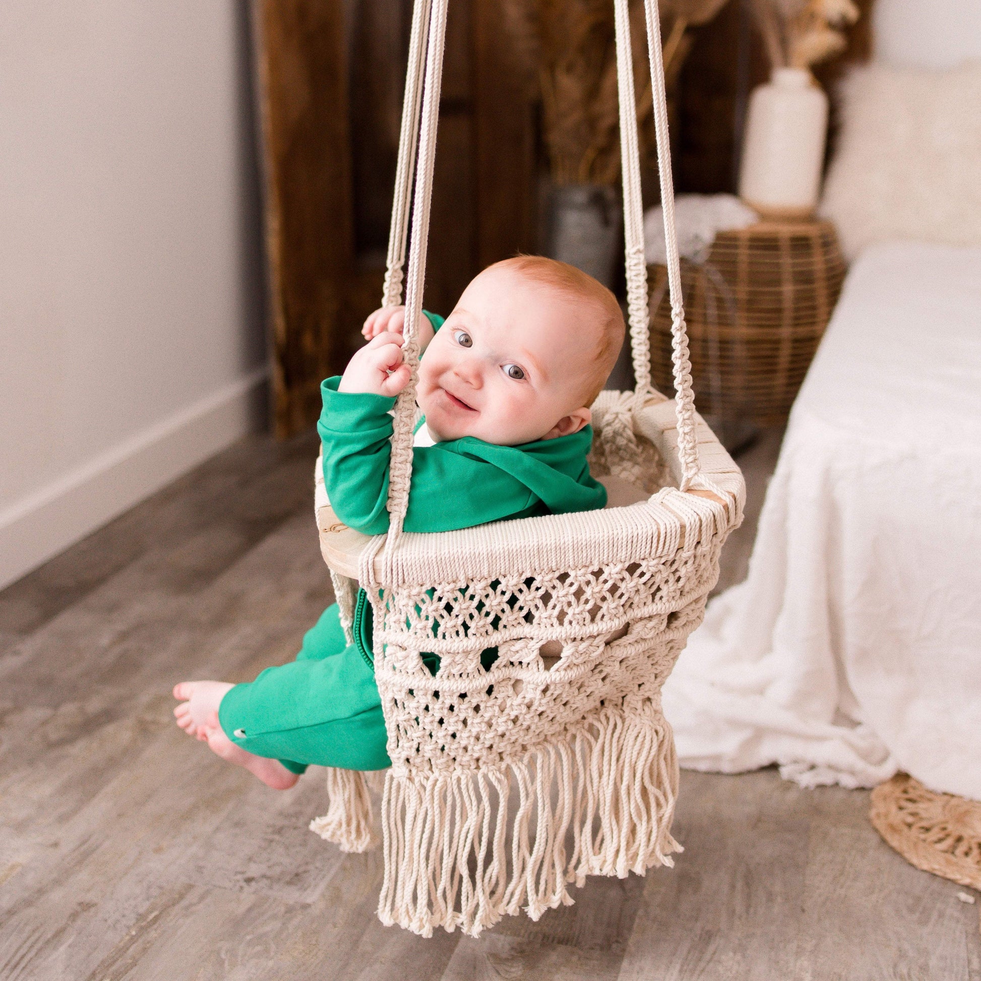 Baby boho bundle - swing & toy basket finn + emma