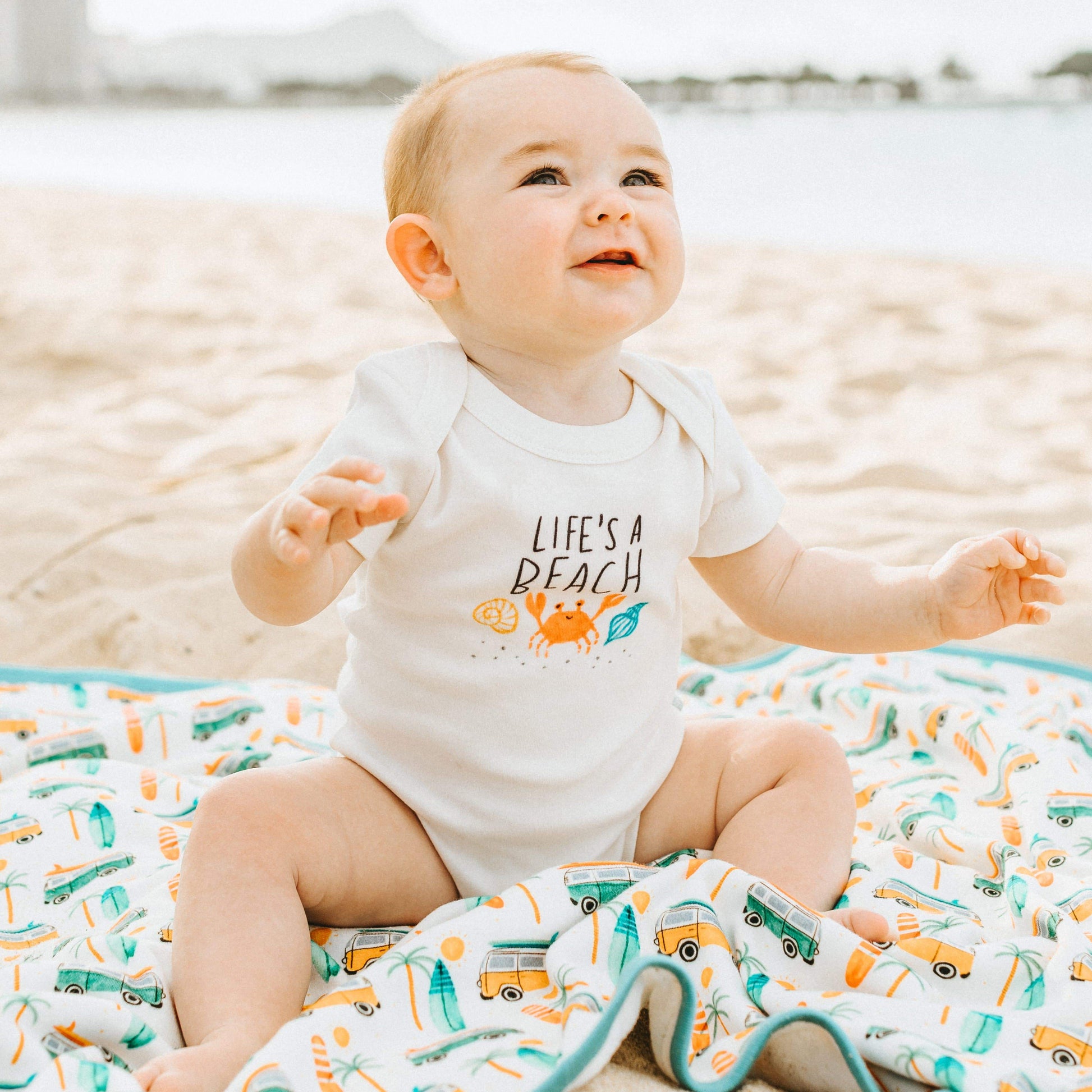 Baby graphic bodysuit | life's a beach finn + emma