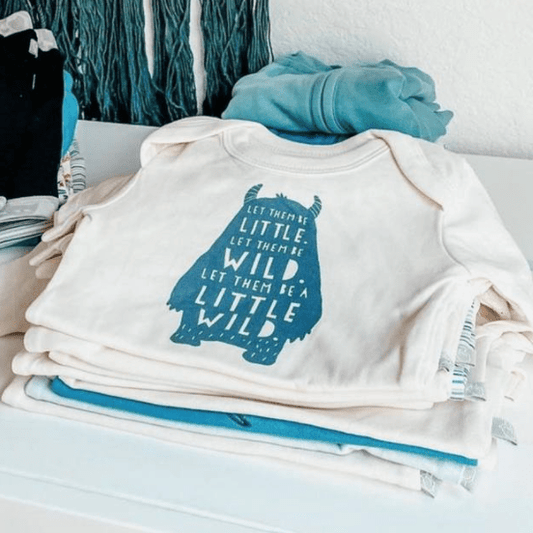 Baby short sleeve pajama set | wild child pinstripes finn + emma