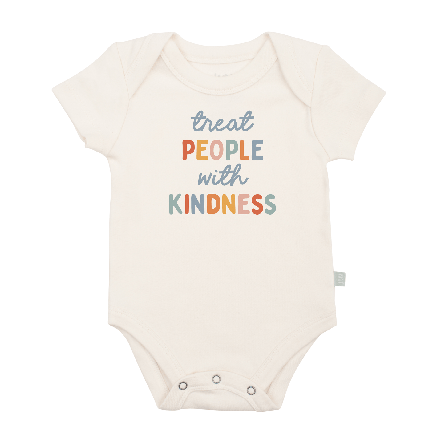 Baby graphic bodysuit | treat people with kindness finn + emma